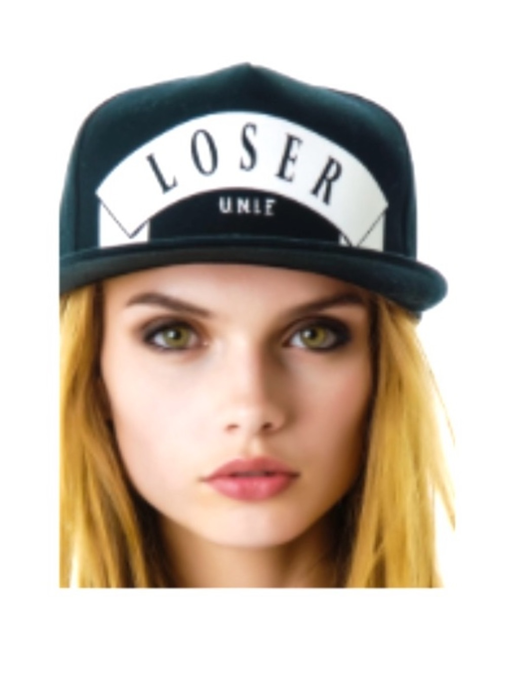 UNIF Black 'LOSER' Patch Snapback Hat